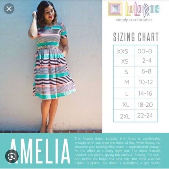 LuLaRoe Cheetah Amelia Dress Size Small - Picture 6 of 6